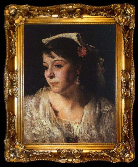 framed  John Singer Sargent Head of an Italian Woman, ta009-2